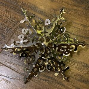 Crate & Barrel Silver Star Christmas Tree Topper